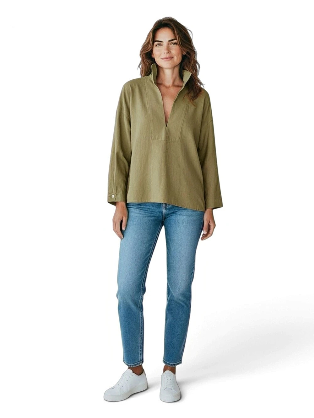 NWT Buck Mason Mainstay Cotton Catalina Popover Shirt olive S
